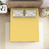 Solid/Geometric Yellow 100% Cotton Large Bedsheet - Geostance By Spaces