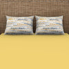 Solid/Geometric Yellow 100% Cotton Large Bedsheet - Geostance By Spaces