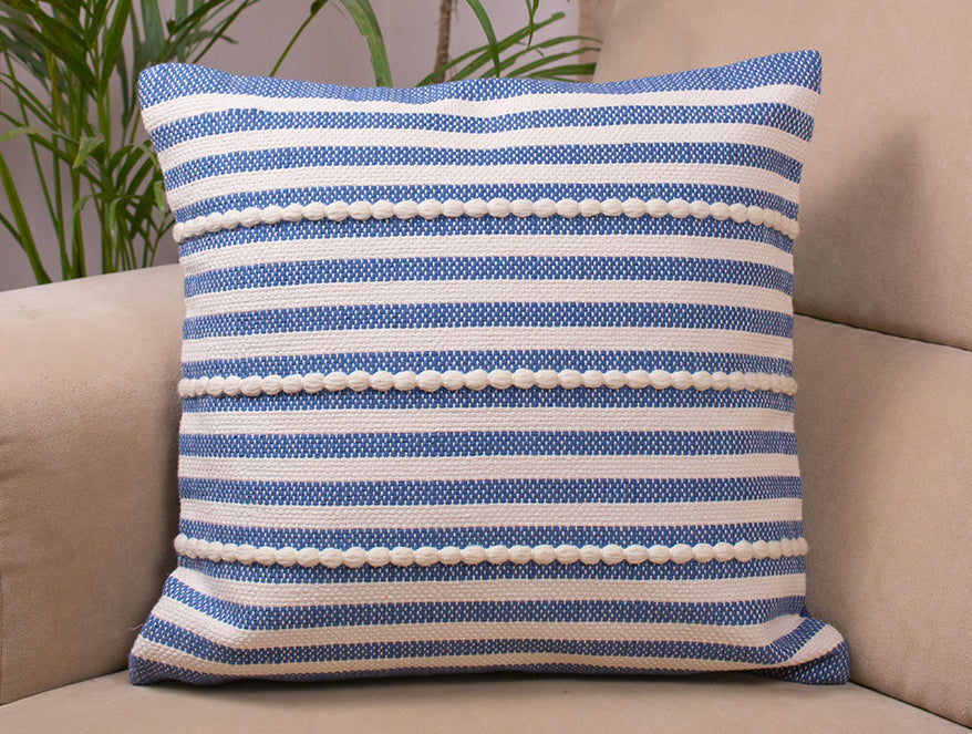 Spaces Spun 100% Cotton Cushion Covers-Blue