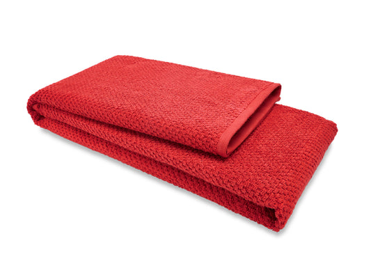 Red 100% Cotton Bath Towel - Swift Dry By Spaces