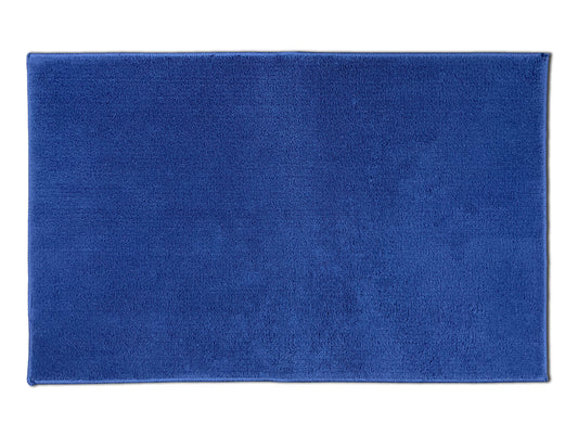 Anti Skid Navy Blue Drylon Small Bath Mat - Raang By Welspun