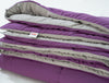 Solid Grape/Grey - Violet Microfiber Shell Double Quilt / AC Comforter - Silkysoy By Spaces