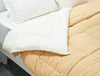 Solid Camel/Ivory - Light Brown Microfiber Shell Single Quilt / AC Comforter - Silkysoy By Spaces
