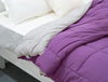 Solid Grape/Grey - Violet Microfiber Shell Single Quilt / AC Comforter - Silkysoy By Spaces
