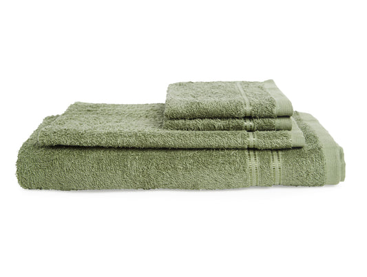 Green 4 Piece 100% Cotton Towel Combo Set - Moments By Welspun