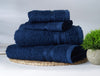 Dark Blue 4 Piece 100% Cotton Towel Combo Set - Moments By Welspun