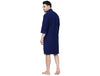 Navy Blue-Dark Blue  100% Cotton Bath Robe - Welspun Dew By Welspun