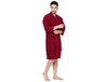 Supersoft Red Wine Medium Bath Robe - Dew By Welspun