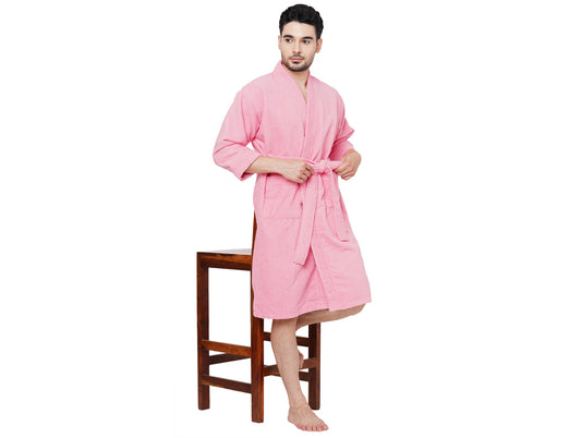 Supersoft Candy Pink Large Bath Robe - Dew By Welspun