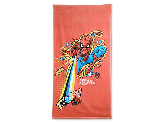Spaces Marvel Spiderman 100% Cotton Bath Towel-Red