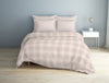 Geometric Salsa Rosa - Blush Viscose Cotton Double Bedsheet - Digital Plaid By Spaces