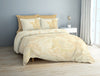 Ornate Vanilla Ice - Cream Viscose Cotton Double Bedsheet - Regency By Spaces