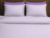 Geometric Orchid Bouquet - Light Violet Viscose Cotton Large Bedsheet - Ditsy Print By Spaces