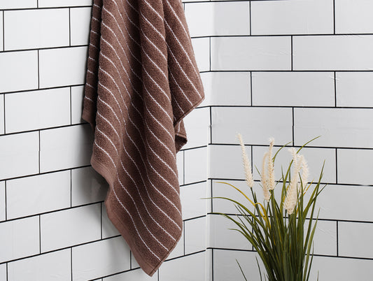Chocolate 100% Cotton Bath Towel - 2-In-1 By Welspun