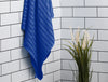 Navy Blue 100% Cotton Bath Towel - 2-In-1 By Welspun
