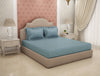 Solid Light Blue Solid Large Bedsheet - Eminence By Spaces