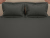 Solid Dark Grey Solid Large Bedsheet - Eminence By Spaces