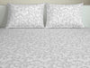 Floral White 100% Cotton Large Bedsheet - Aurama Jacquard By Spaces-1064547
