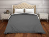 Solid Grey Hygro Cotton Double Duvet Cover - Hygro By Spaces