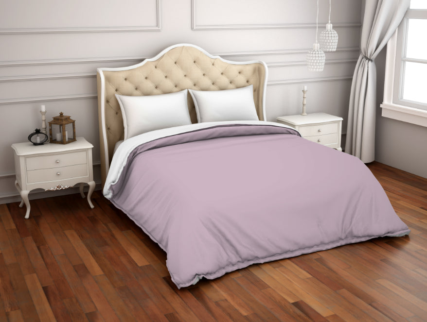 Solid Lilac - Light Violet Hygro Cotton Double Duvet Cover - Hygro By Spaces