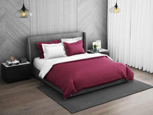 Solid Sangaria - Dark Violet Hygro Cotton Double Duvet Cover - Hygro By Spaces
