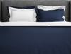 Solid Midnight Blue - Dark Blue Hygro Cotton Shell Double Quilt / AC Comforter - Hygro By Spaces