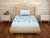 Floral Ice Water-Light Blue 100% Cotton Single Bedsheet - Adonia(Anti Bacterial) By Spaces