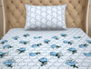 Floral Ice Water-Light Blue 100% Cotton Single Bedsheet - Adonia(Anti Bacterial) By Spaces