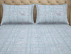 Ornate Skywriting - Light Grey 100% Cotton Double Bedsheet - Adonia(Anti Bacterial) By Spaces