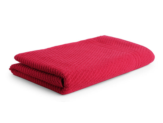 Rio Red-Dark Red 1 Piece 100% Cotton Bath Towel - Relish By Spaces-1065007