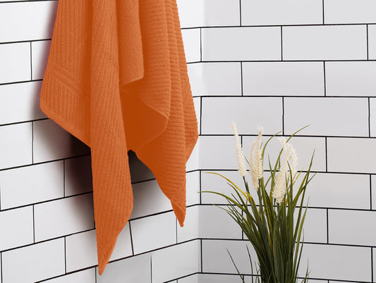 Burnt Orange-Dark Orange 1 Piece 100% Cotton Bath Towel - Relish By Spaces-1065008