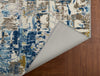 Anti Skid Blue Polyester Wonder Full Carpet By Welspun