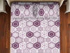 Floral Purple - Violet Cotton Rich Double Bedsheet - 2-In-1 By Welspun-1065117