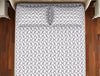 Geometric Slate - Grey Cotton Rich Double Bedsheet - 2-In-1 By Welspun-1065124