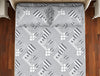 Geometric Grey Cotton Rich Double Bedsheet - 2-In-1 By Welspun-1065126