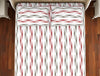Geometric Rust/Grey - Red Cotton Rich Large Bedsheet - 2-In-1 By Welspun