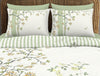 Floral Tender Greens - Light Green 100% Cotton Large Bedsheet - Kalakari Haath By Spaces