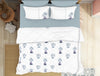 Floral Cadet - Dark Violet 100% Cotton Large Bedsheet - Kalakari Haath By Spaces