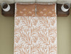 Floral Ginger Root - Light Brown Polycotton Double Bedsheet - Amaya By Welspun-1065425