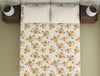 Floral Afterglow - Light Yellow Polycotton Double Bedsheet - Amaya By Welspun