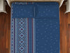 Geometric Blue Sapphire - Dark Blue 100% Cotton Double Bedsheet - Anti Bacterial By Welspun