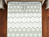 Geometric Tarragon - Light Green 100% Cotton King Fitted Sheet - Anti Bacterial By Welspun