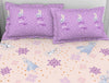 Character Powder Puff - Beige 100% Cotton Double Bedsheet - Disney Frozen By Welspun