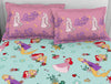 Character Icy Morn - Light Blue 100% Cotton Double Bedsheet - Disney Princess By Welspun