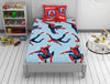 Character Crystal Blue - Light Blue 100% Cotton Single Bedsheet - Marvel Spiderman By Welspun