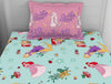 Character Icy Morn-Light Blue 100% Cotton Single Bedsheet - Disney Princess By Welspun