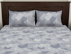 Geometric Alloy - Grey 100% Cotton Double Bedsheet - Geoscape By Spaces-1065692