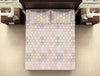 Geometric Whisper Pink - Beige 100% Cotton Double Bedsheet - Geoscape By Spaces-1065699