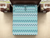 Geometric Aqua Haze - Blue 100% Cotton King Fitted Sheet - Geoscape By Spaces-1065704