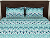 Geometric Aqua Haze - Blue 100% Cotton King Fitted Sheet - Geoscape By Spaces-1065704